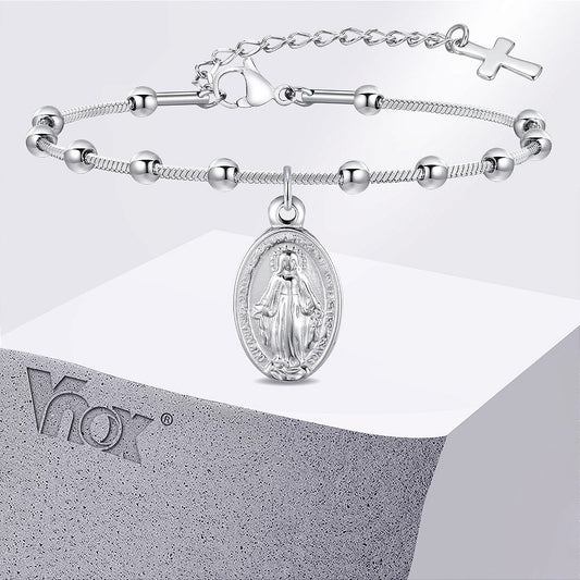 Pulseira de N.S das Graças, Aço inox