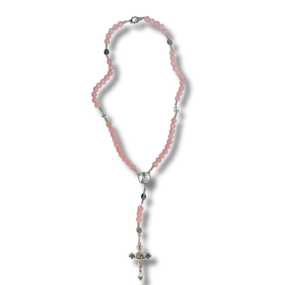 Terço Marmorizado com Medalha de Nossa Senhora Aparecida - 41cm