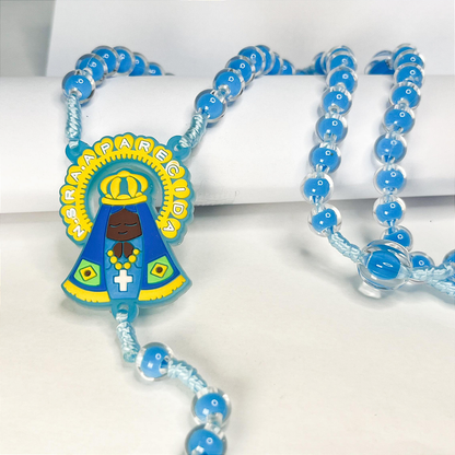 Terço Infantil Nossa Senhora Aparecida - 43cm
