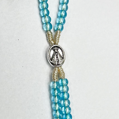 Terço de Pulso Infantil Translúcido com Medalha de N. S. Aparecida - 21 CM