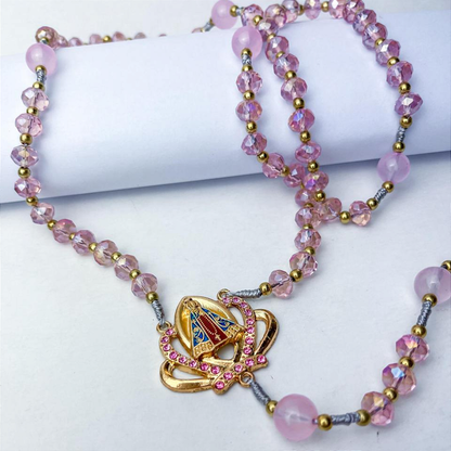 Terço Nossa senhora Aparecida Perolas - 40 cm