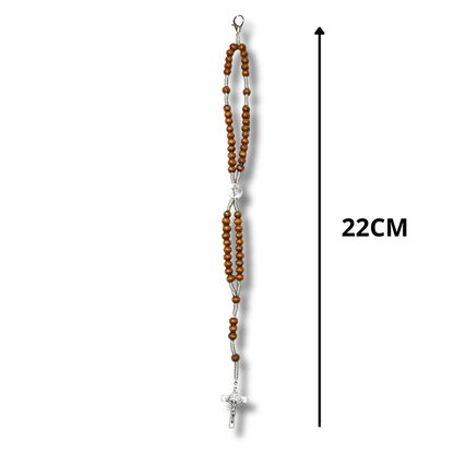 Terço de Pulso de Madeira com Fecho - 22 CM