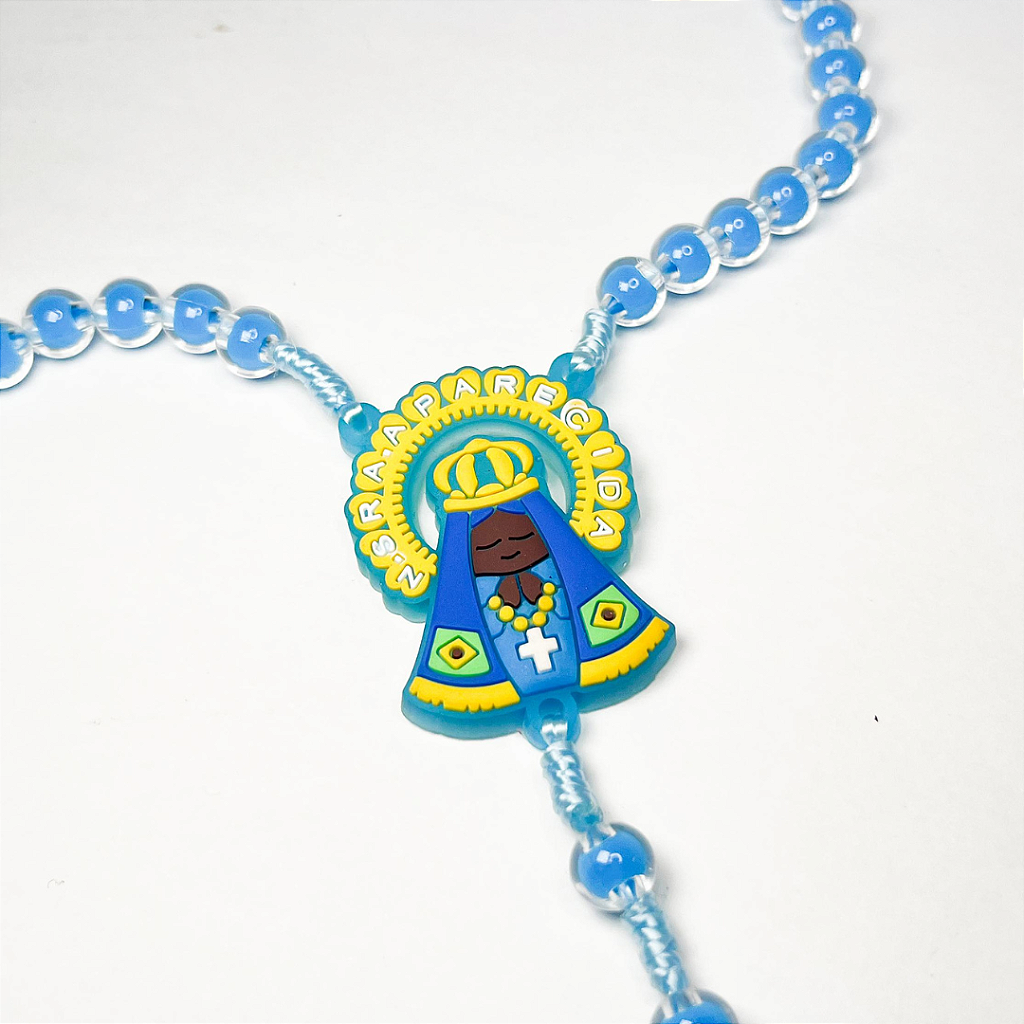 Terço Infantil Nossa Senhora Aparecida - 43cm