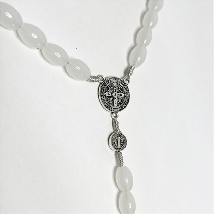 Terço de São Bento em Contas Ovaladas - 58cm