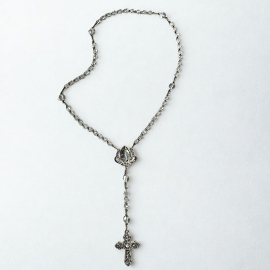 Terço Nossa Senhora Aparecida em Cristal - 46 cm