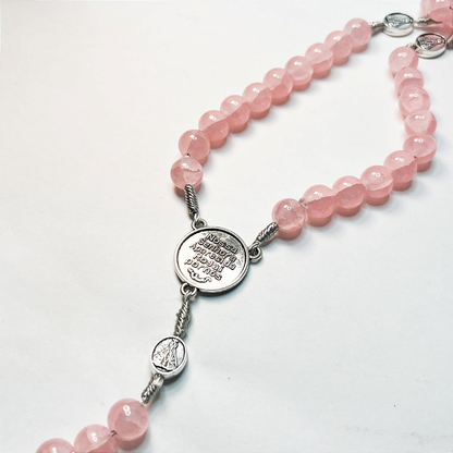 Terço Marmorizado com Medalha de Nossa Senhora Aparecida - 41cm