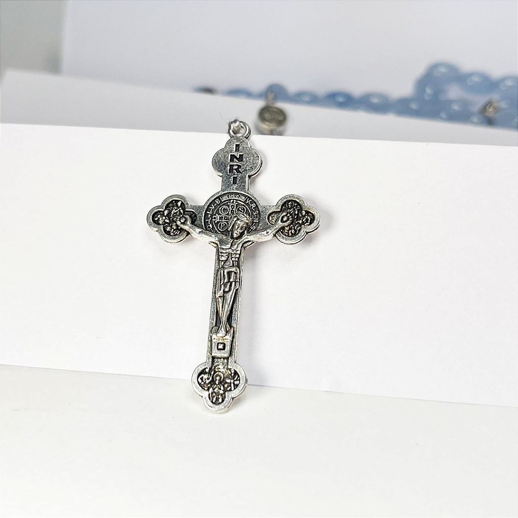 Terço de São Bento em Contas Ovaladas - 58cm