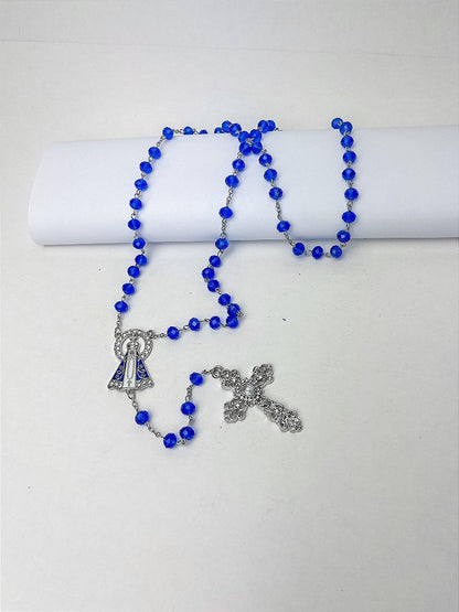 Terço de Nossa Senhora Aparecida com Cristais - 45 cm