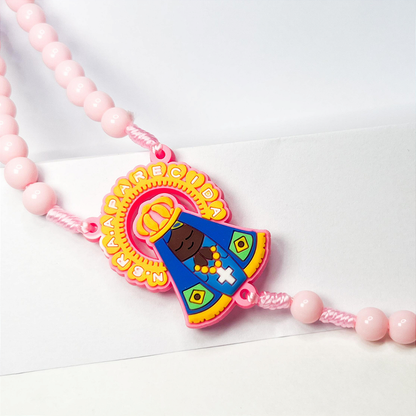 Terço Infantil Nossa Senhora Aparecida - 43cm