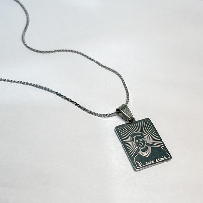Colar Aço Inox com Medalha de São Carlo Acutis - Feminino