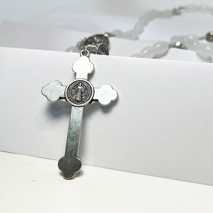 Terço de São Bento em Contas Ovaladas - 58cm