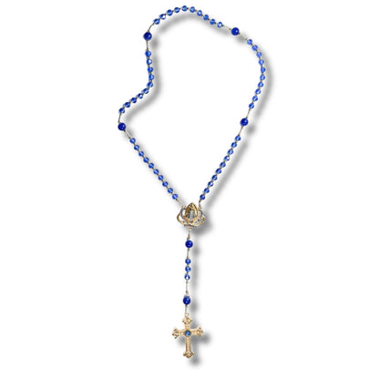 Terço Nossa Senhora Aparecida em Cristal - 46 cm