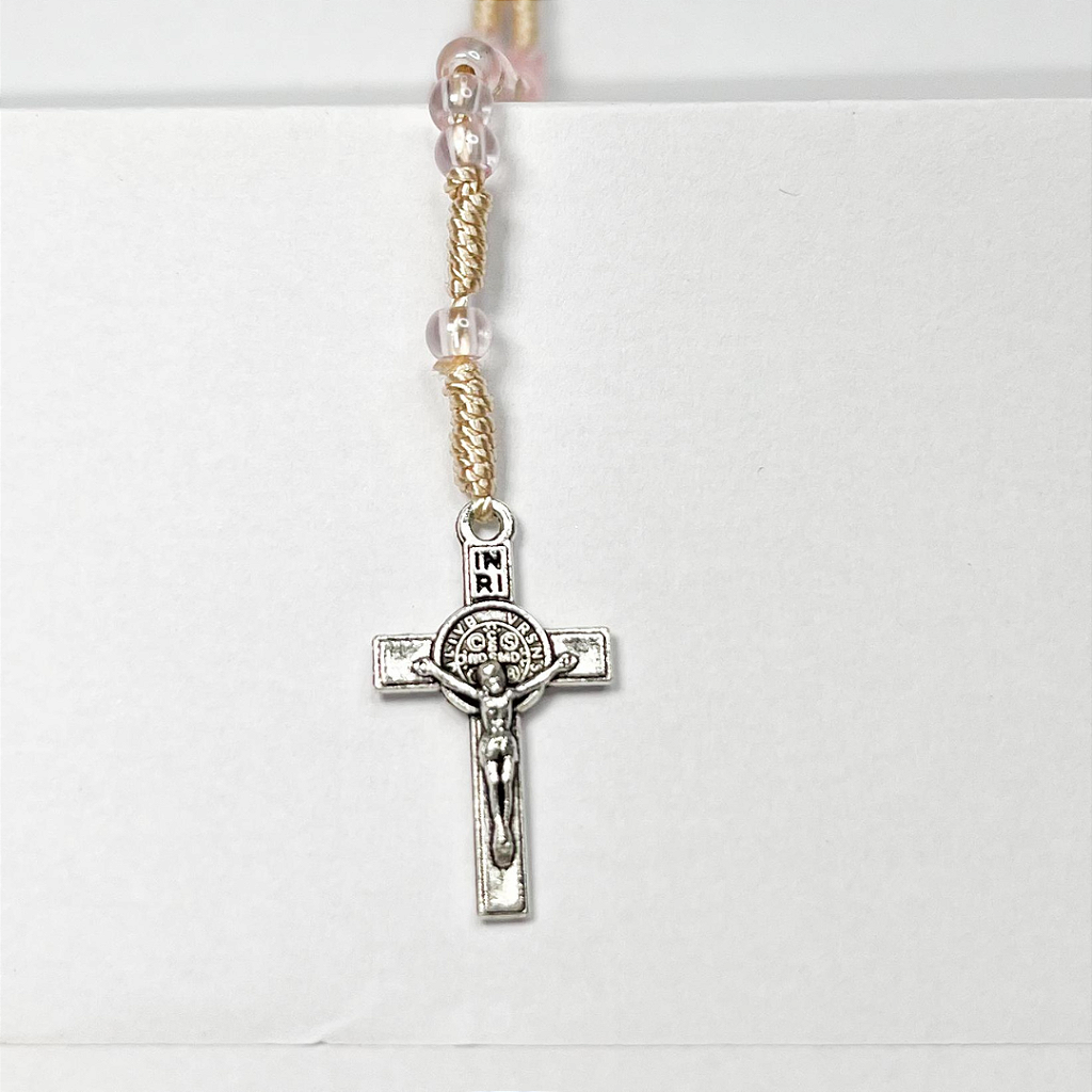 Terço de Pulso Infantil Translúcido com Medalha de N. S. Aparecida - 21 CM