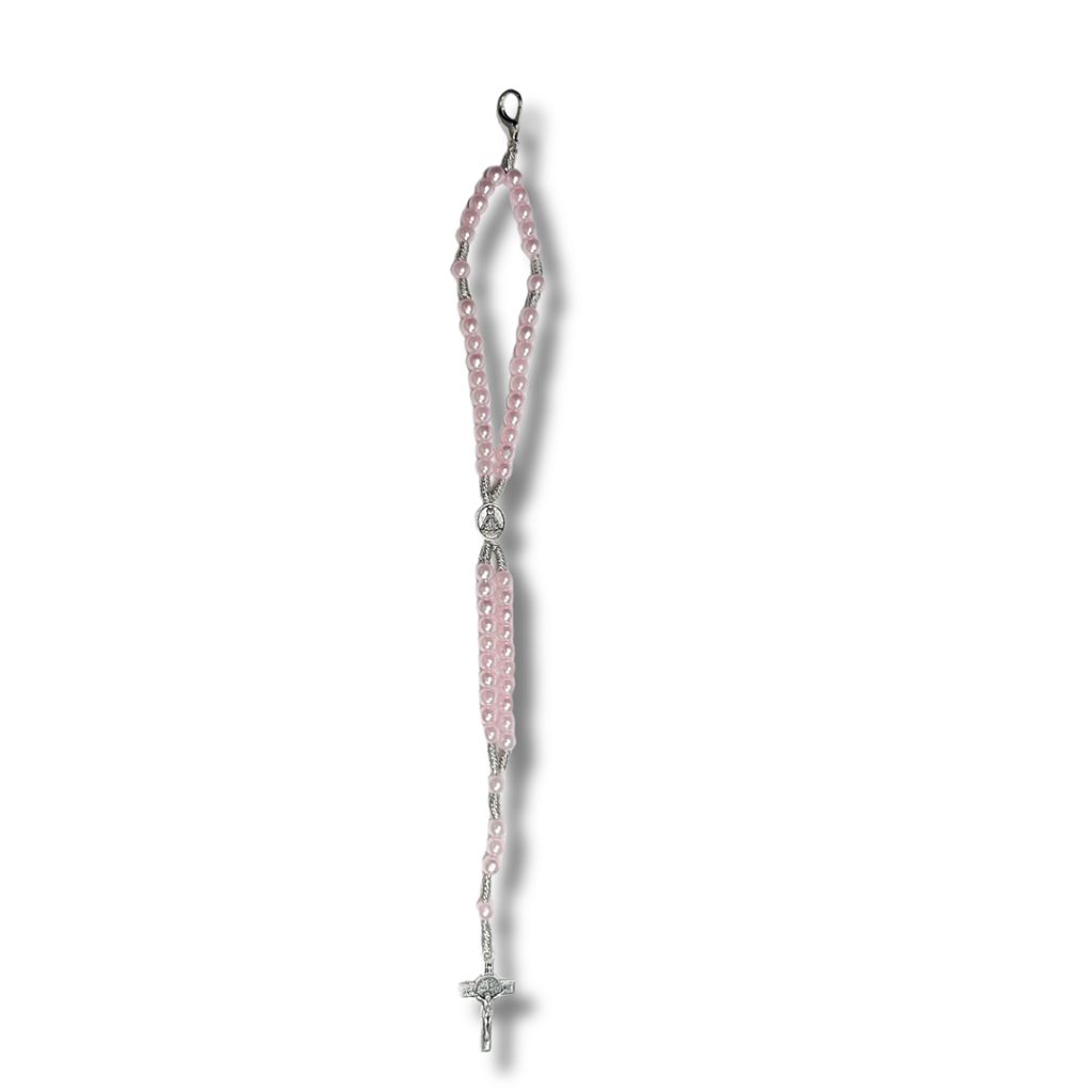 Terço de Pulso Perolado de Nossa Sra. Aparecida - 21cm